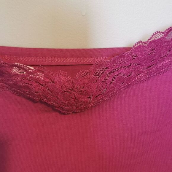 𝅺Catherines Tank Pink Lace Trim 5X Plus New - Picture 3 of 6